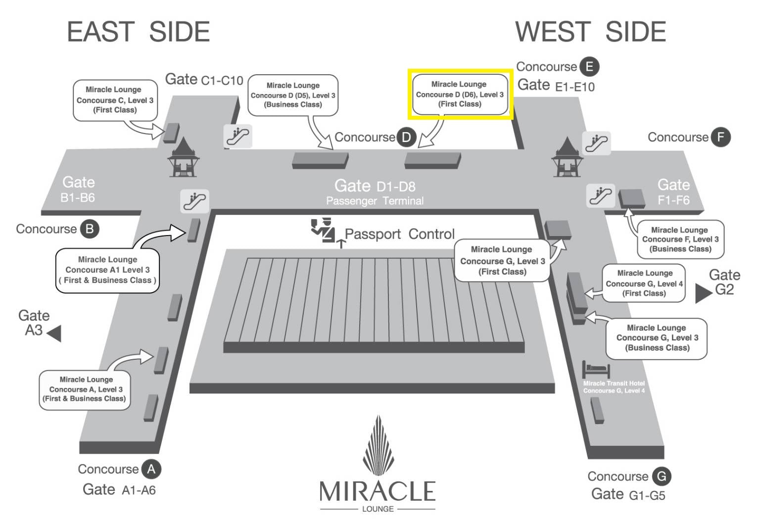#1 of 5 images of Miracle First Class Lounge (Temporarily Closed)